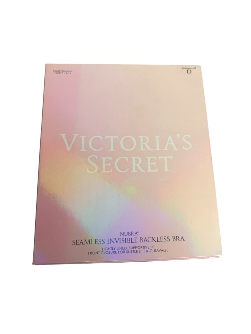 Victoria's Secret Size D Nubra Seamless Invisible Backless Bra Lined Nude Sticky
